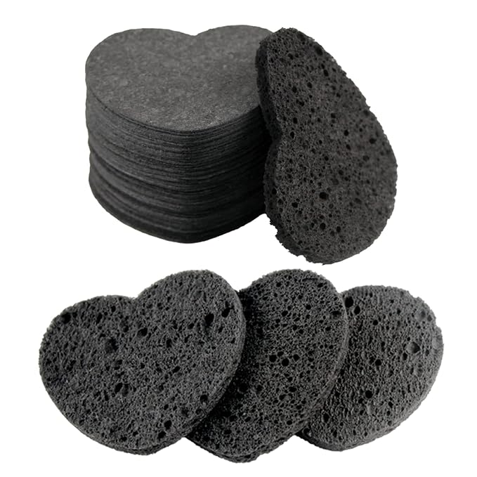 50-Count Facial Sponges Compressed, 100% Natural Cellulose Face Sponge by Mainlyrunmakeupsuppliers
