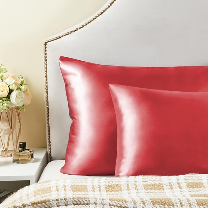 BEDELITE Satin Body Pillow Cover 2 Pack, Super Soft and Cooling Body Pillow - Image 7