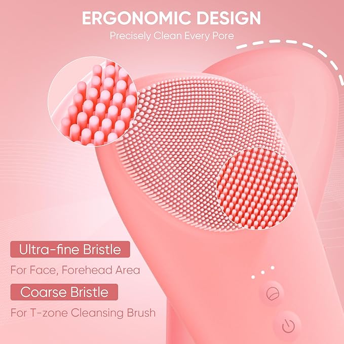 Silicone Face Scrubber Blackhead Scraper Rechargeable 2-in-1 Facial Cleansing - Image 8