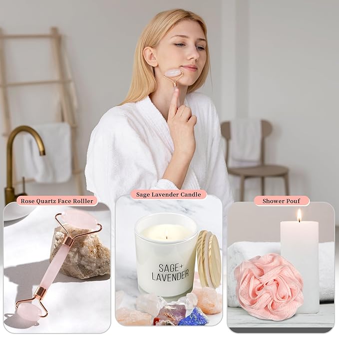 my novel things Birthday Gifts for Women, Spa Robe and Slippers Set, Bathrobe - Image 4