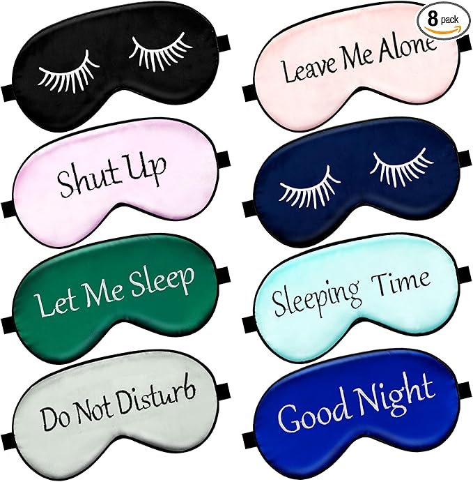 8 Pieces Funny Sleep Mask Silk Eye Mask by Geyoga