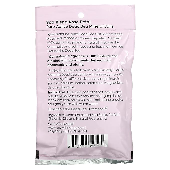 Spa Blend, 100% Pure Active Dead Sea Mineral Salts, Rose Petal, - Image 2