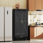 SUPEER Metal Wardrobe Cabinet with 1 Drawer and Hanging Rod, 70.9" H Metal Armoire Wardrobe Closet with Adjustable Shelf for Bedroom, Laundry Room, Home,Office,Installation Required,Black