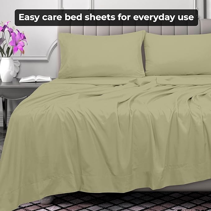 Royale Linens 2 Pack Bulk Flat Sheet Set - Image 7