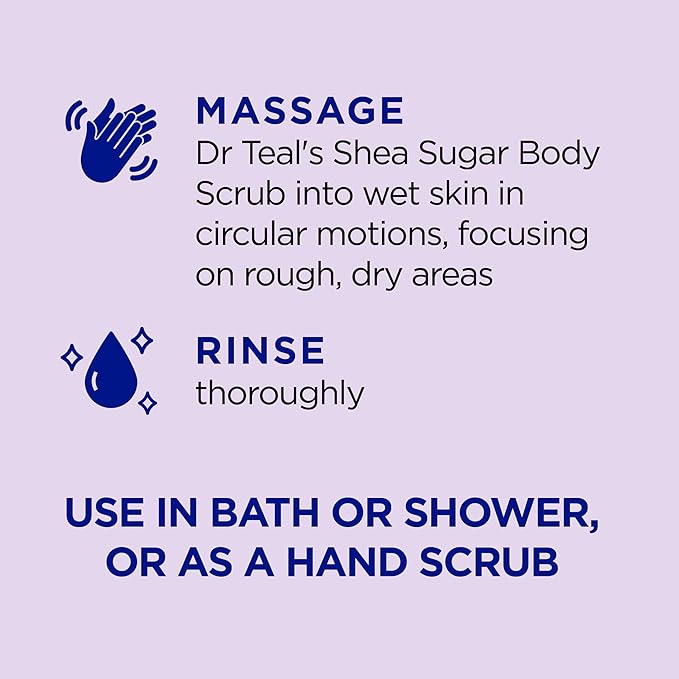 Dr Teal's Shea Sugar Scrub, Lavender Essential Oils, 19 oz - Image 3