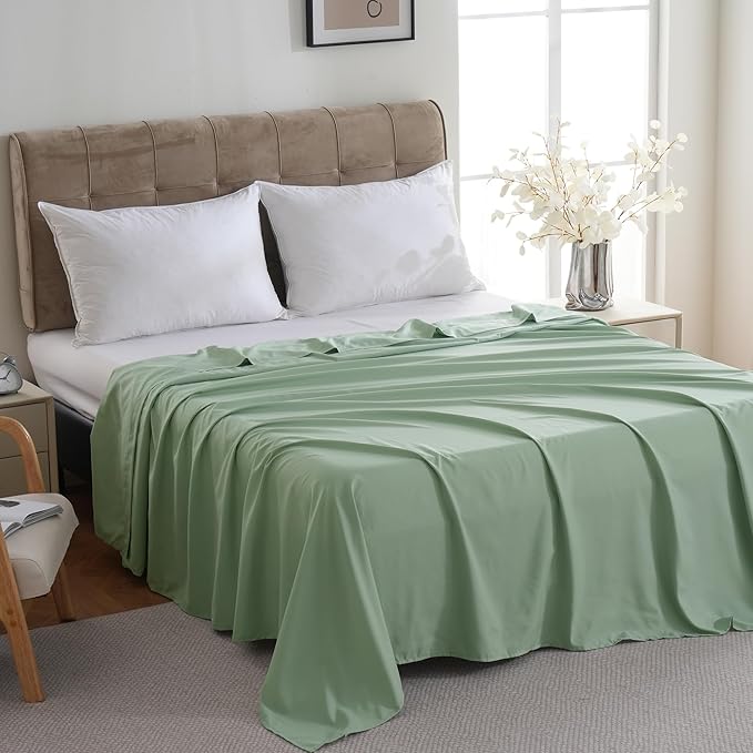ZPECC Bulk Flat Sheets Only Queen Size 6 Pack, Easy Sort Top Bed Sheet by - Image 2