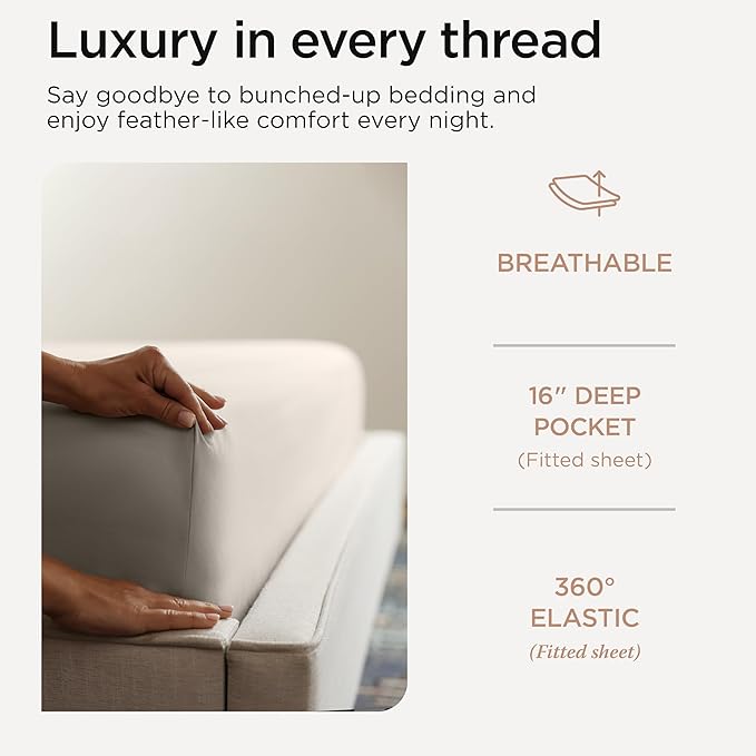 Threadmill California King Sheet Sets | 800 Thread Count Cal King Bed Sheets Set - Image 4