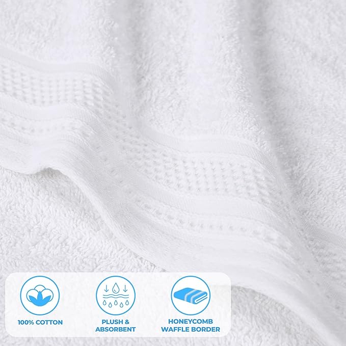 Superior Honeycomb Cotton Medium Weight Towels, - Image 5