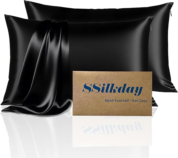 Mulberry Silk Pillow Cases 2 Pack Standard Size by Unknown