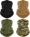 ROXUN 4 Pack Neck Gaiter, Cooling Breathable Face Mask UV Protection Scarf by Roxun
