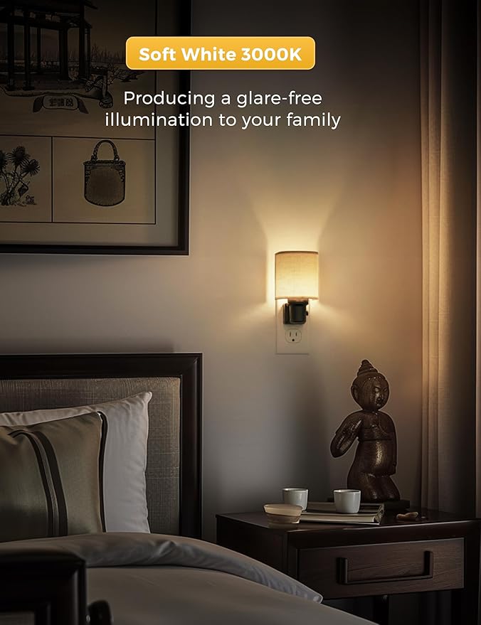 L LOHAS LED Night Lights Plug into Wall, Plug in Night Light Dimmable 100LM - Image 5