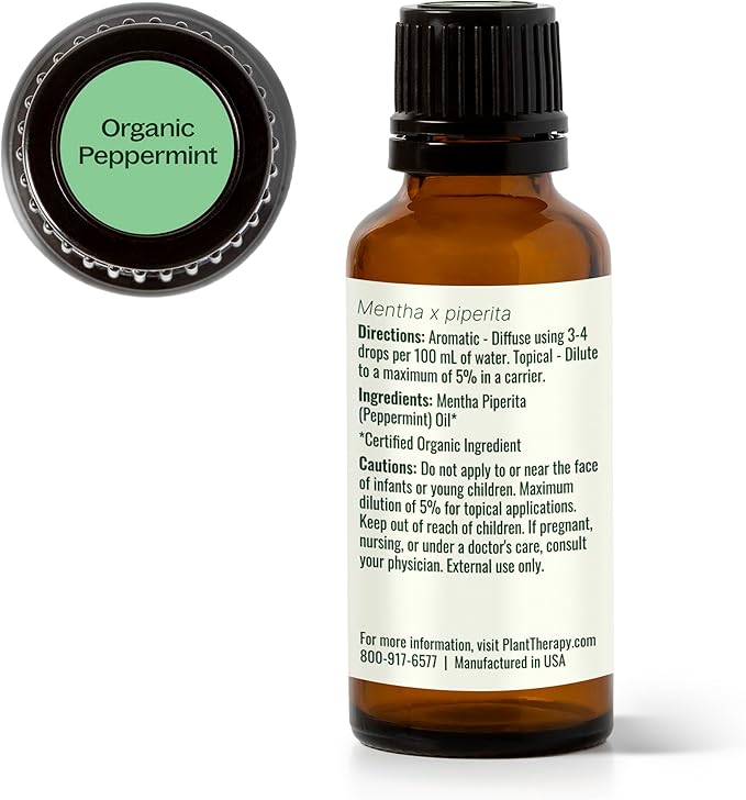 Plant Therapy Organic Peppermint Essential Oil 30 mL 100% Pure, USDA Certified - Image 8