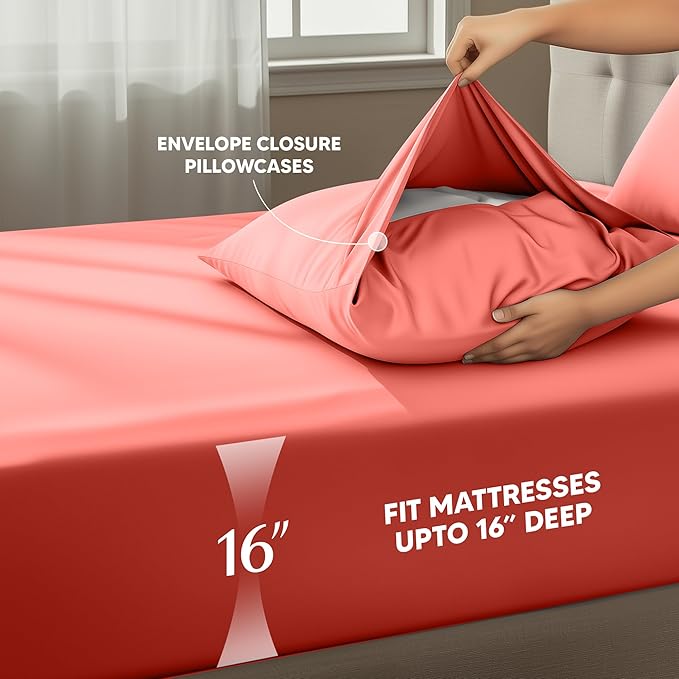 Utopia Bedding Queen Size Sheet Set – 4 Piece Bed Sheets, Soft and Breathable - Image 4