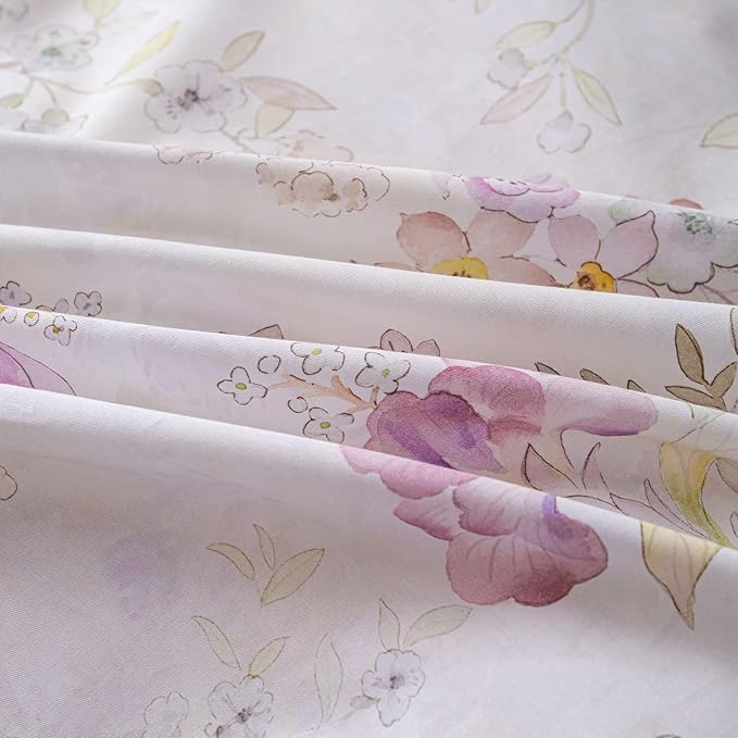 OAITE Duvet Cover Set King Size Floral Pattern Ultra Soft 100% Cotton Duvet - Image 6