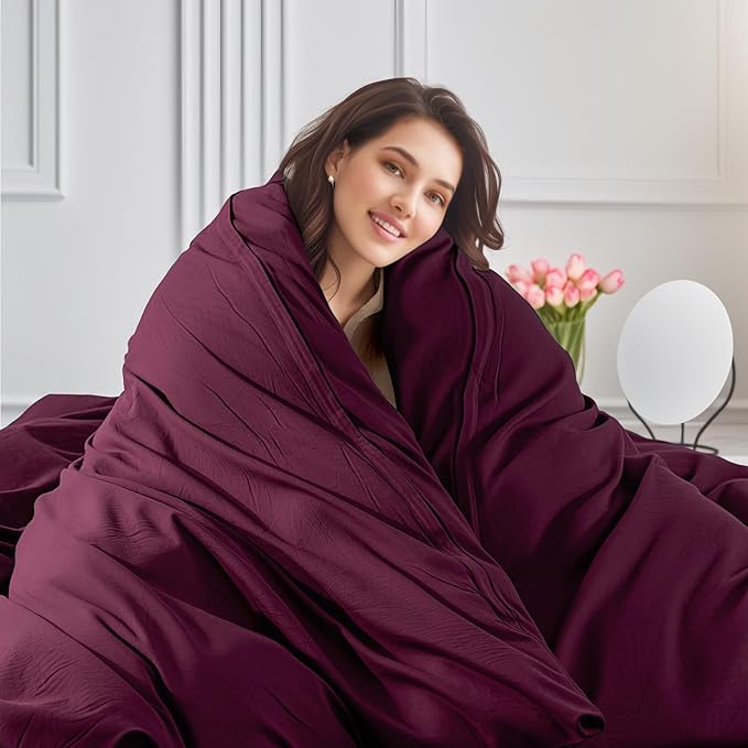 NEXHOME PRO 100% Washed Cotton Duvet Cover King Size, Ogranic Natural Linen - Image 7