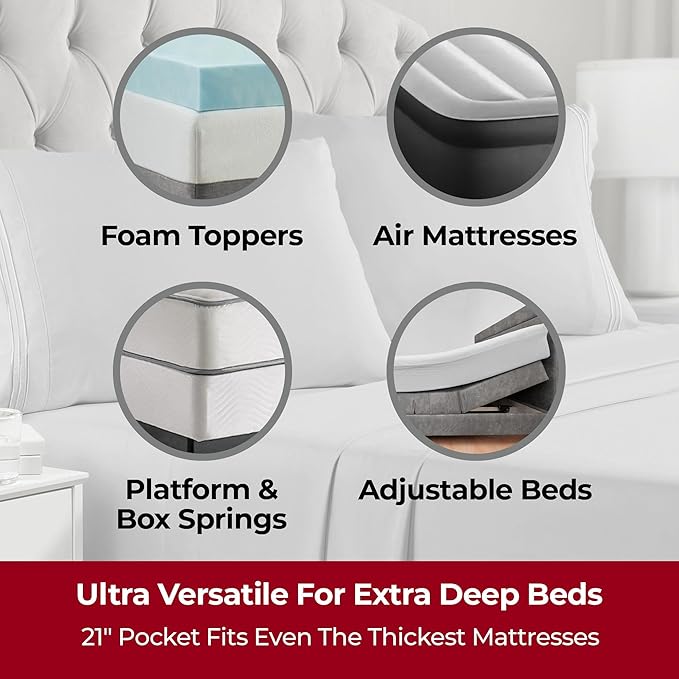Mellanni Extra Deep Twin Sheets - Image 2