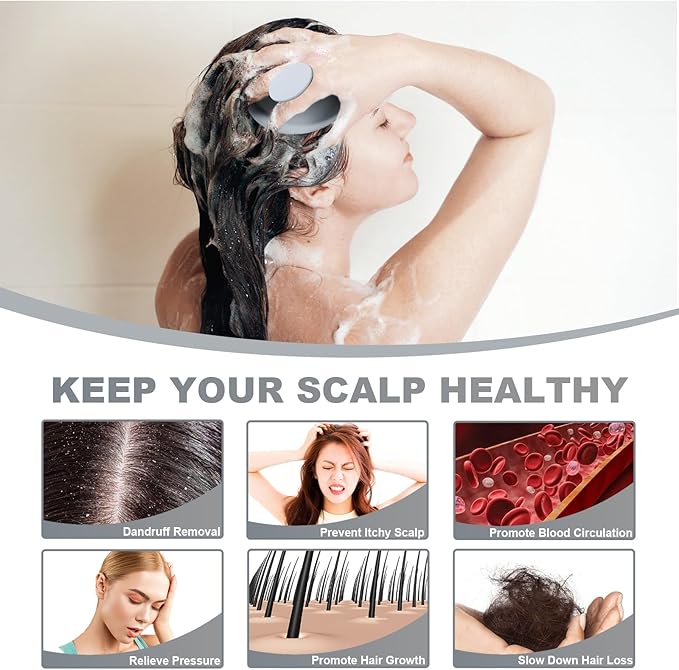 Meartchy Silicone Scalp Massager, Scalp Scrubber - Image 4