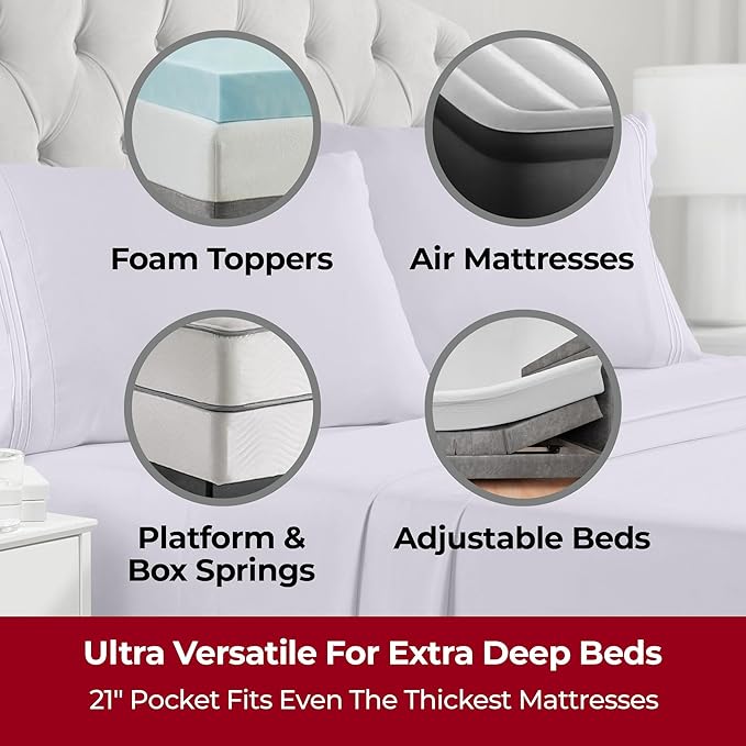 Mellanni Extra Deep Twin XL Sheets - Image 2