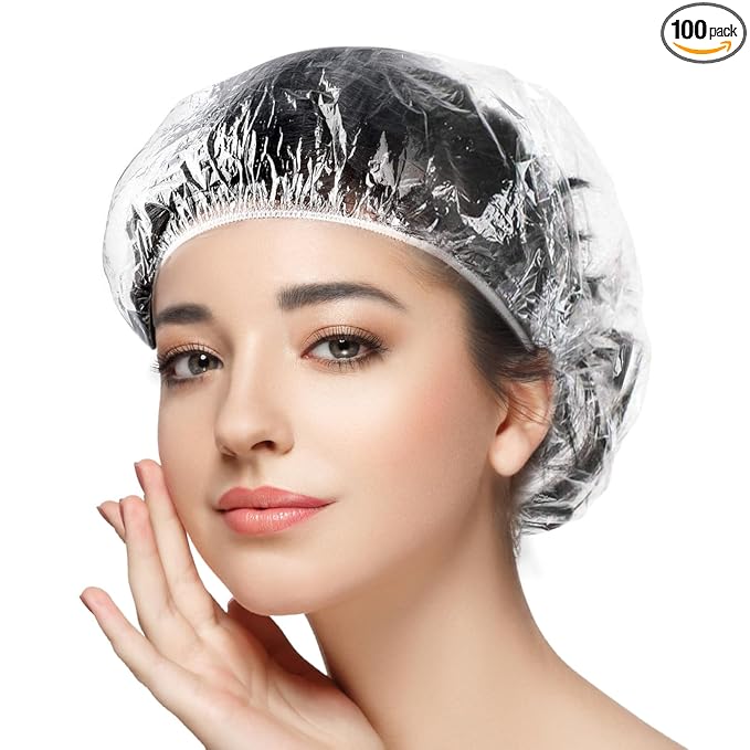 MORGLES 100 Pcs Disposable Shower Caps by Morgles