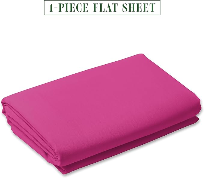 Elegant Comfort Wrinkle-Free 1500 Premier Hotel Quality 1-Piece Flat Sheet - Image 2
