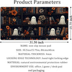 LuckyCow Cute Vintage Gothic Desk Mat Kawaii Dark Academia Desk Pad Medieval Large Flower XXL Mousepad Extended Laptop Computer Keyboard Mat with Stitched Edges Anti-Slip Funny Deskpad 31.5x15.8 in