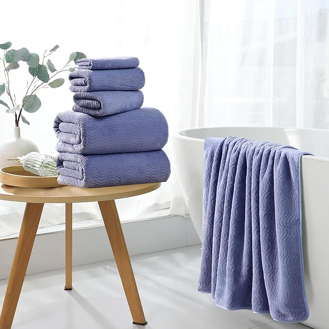 8 Piece Bath Towel Set |2 Oversized Large Bath Sheet, 2 Hand Towels, 4 - Image 7
