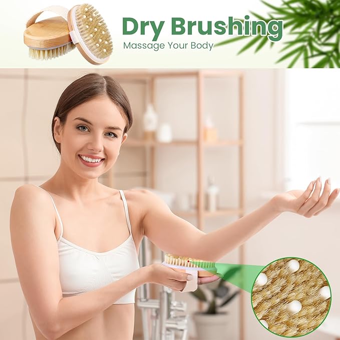 Gejoy 30 Pcs Dry Brushing Body Brush - Image 6