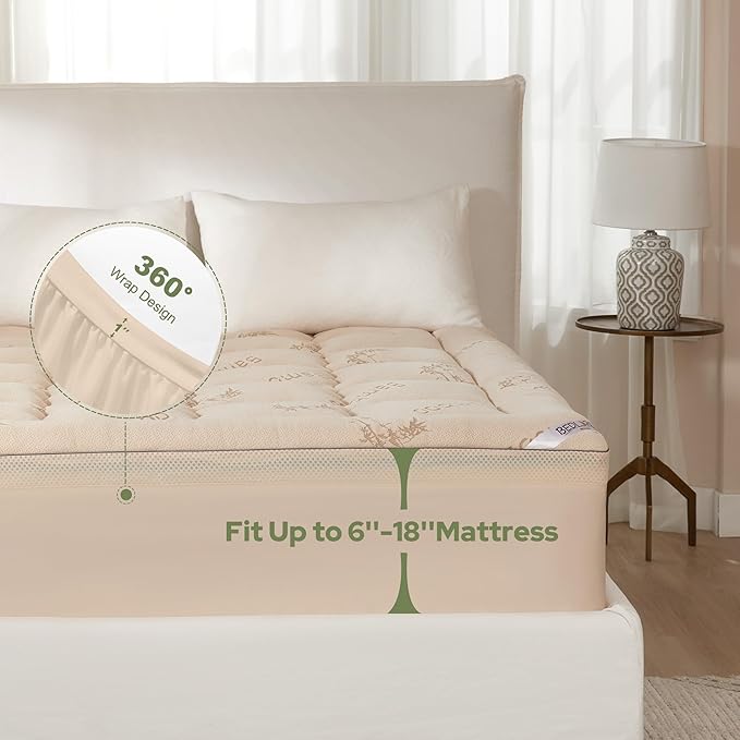 BEDLORE 4 Inch Memory Foam Mattress Topper Twin, 2-in-1 Dual Layer Design - Image 5