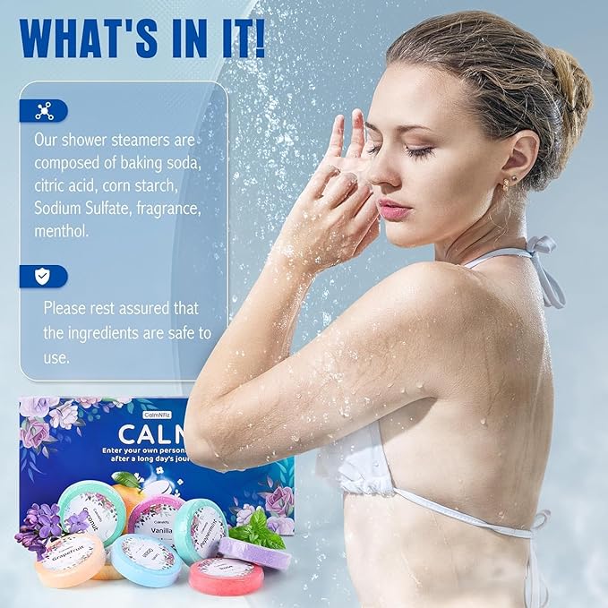 CalmNFiz Shower Steamers Aromatherapy 16 Pack – Gifts - Image 5