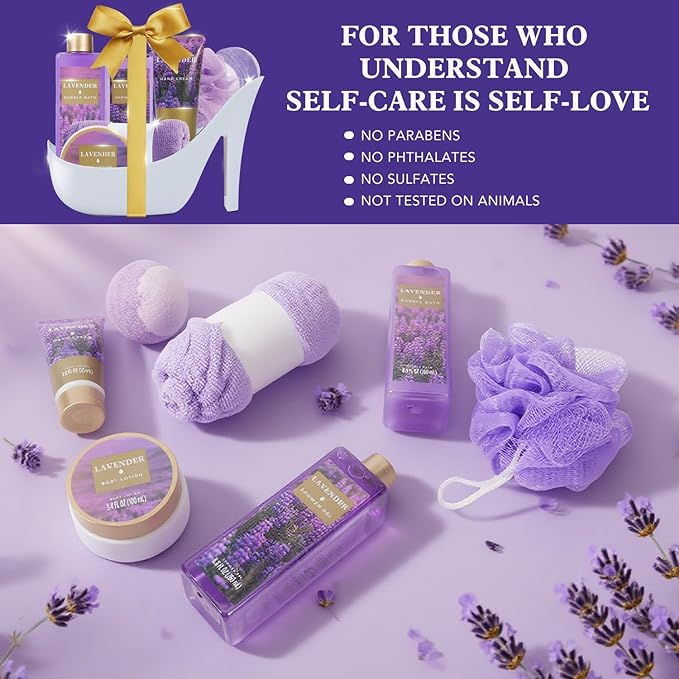 Spa Luxetique Gifts for Women 8pcs Relaxing Lavender Gift Set for Women High - Image 4