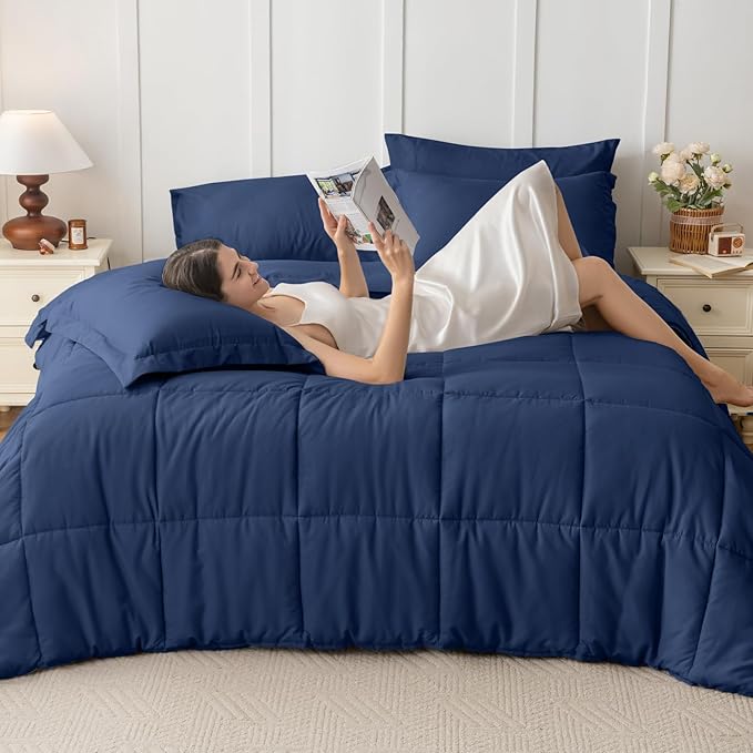 JOLLYVOGUE Queen Comforter Set, Ultra-Soft Bed in a Bag Queen Size 7 Pieces - Image 6