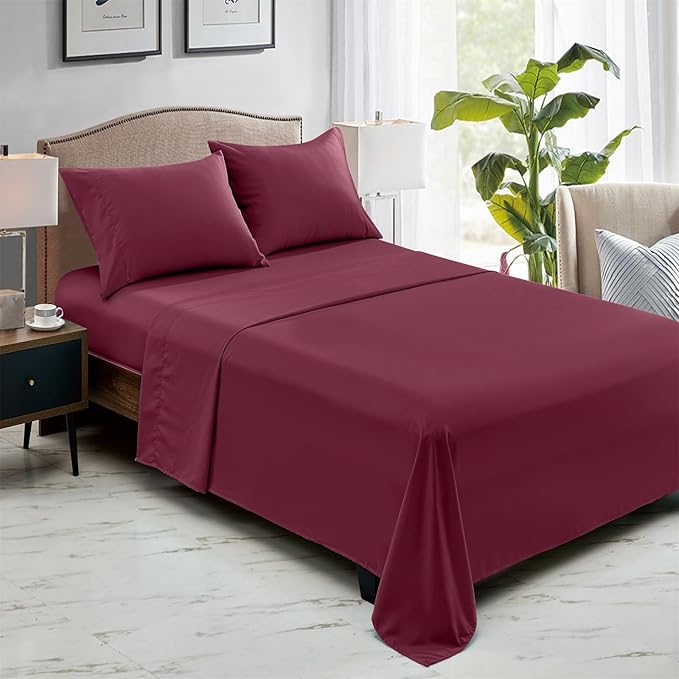 FreshCulture Full Flat Sheets Only, Soft Microfiber Bedding Sheets - Image 6