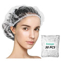 Keeygo Disposable Shower Caps 30 PCS Bath Caps Clear Waterproof Plastic Wraps by Keeygo