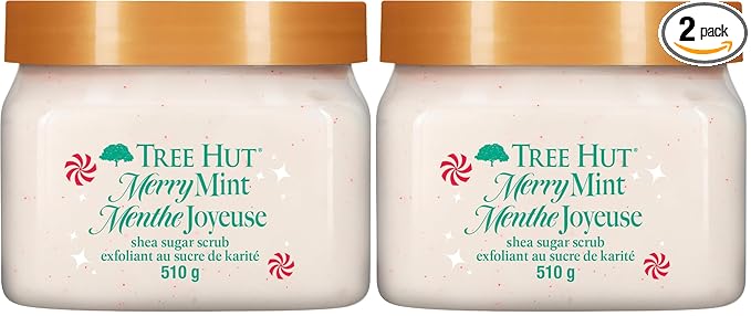 Tree Hut Merry Mint Shea Sugar Scrub, Exfoliating, Hydrating & Moisturizing by TreeHut