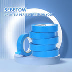 SEBETOW 10 Rolls Painters Tape 1 inch Bulk Painter Tape Blue Wide Roll, Blue Masking Tape, 1 Inches x 55 Yards for General Purpose Wall Painting, Home Improvement