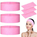 128 Pieces Disposable Spa Facial Headbands Stretch Non-Woven Headband Soft Skin by PINKXHY