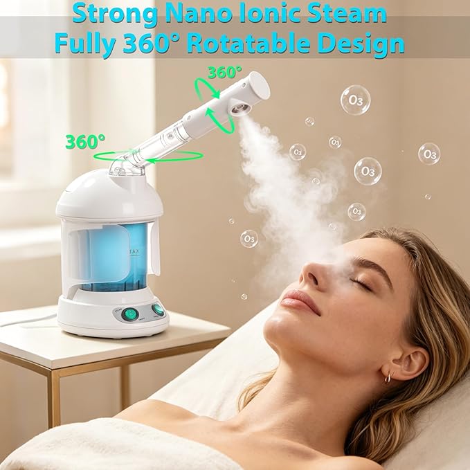 SUPER DEAL Hair Steamer PRO 3 in 1 Multifunction Ozone Facial Steamer - Image 3
