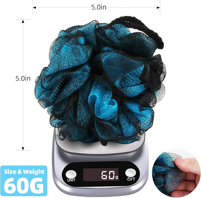 Chuya 60g Bath Loofahs Sponges, Shower Sponge Loofah Body Scrubber Balls - Image 2