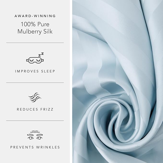 Fishers Finery 30mm 100% Pure Mulberry Silk Pillowcase Set, Quality Tested - Image 5