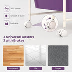 HAPPYGRILL 15-Drawer Rolling Cart, Storage Carts with Removable Drawers & Steel Frame, Utility Cart on Lockable Wheels for Home, School, Office (Purple Gradient)