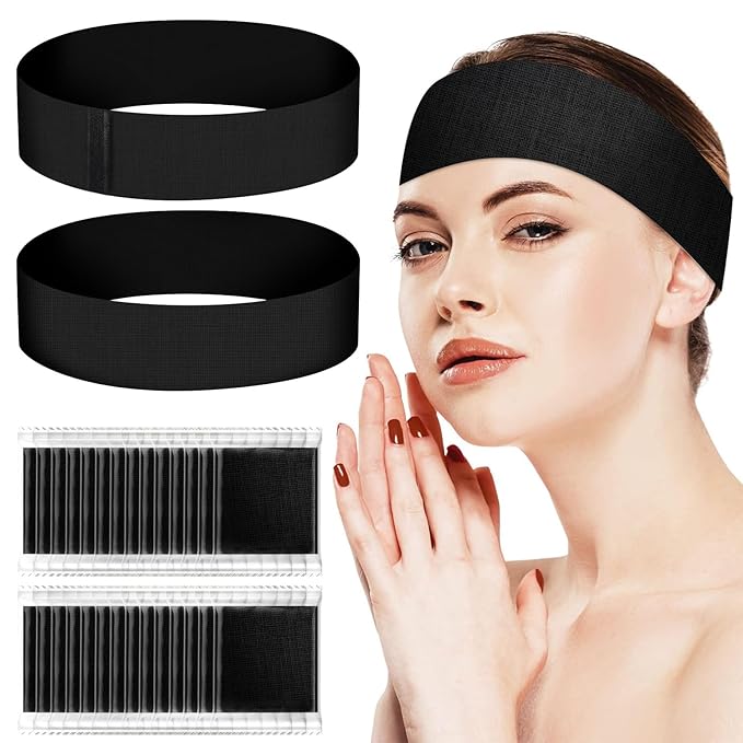 Noverlife 100PCS Disposable Spa Facial Headbands, Stretch Soft Skin Care Hair by Noverlife