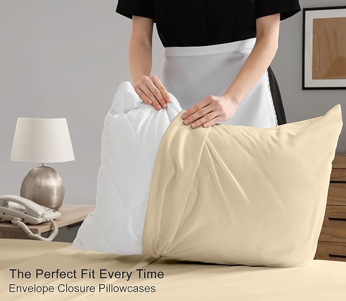 RUVANTI 100% Cotton Sheets – Full Size Percale Bedding, Cooling & Breathable - Image 7