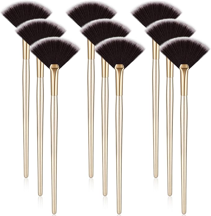 9 Pieces Facial Fan Mask Brushes, Soft Facial Applicator Brushes Tools - Image 7