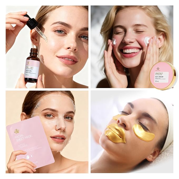 Mother's Day Gifts for Mom, Rose 23 Pcs Facial Skin Care Set, Bath and Body - Image 2