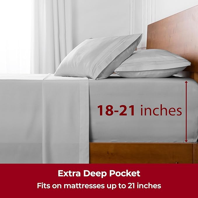 Mellanni Extra Deep Split King Sheets - Image 6