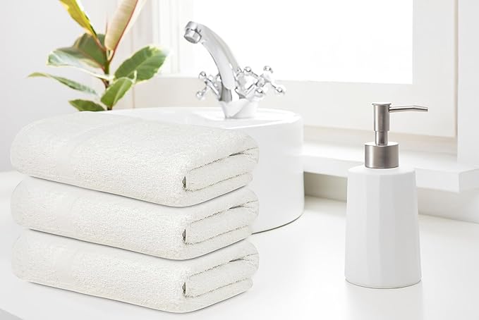 ZUPERIA White Bath Towels Bulk 36 Pack - Image 5