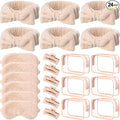 Hoteam 24 Pcs Spa Party Favors Supplies 6 Spa Headband 6 Plush Sleep Eye Mask 6 by Hoteam
