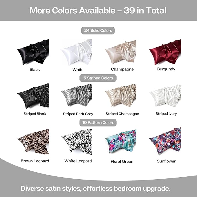 MR&HM Satin Body Pillow Cover, Soft and Breathable Body Pillow Case - Image 8