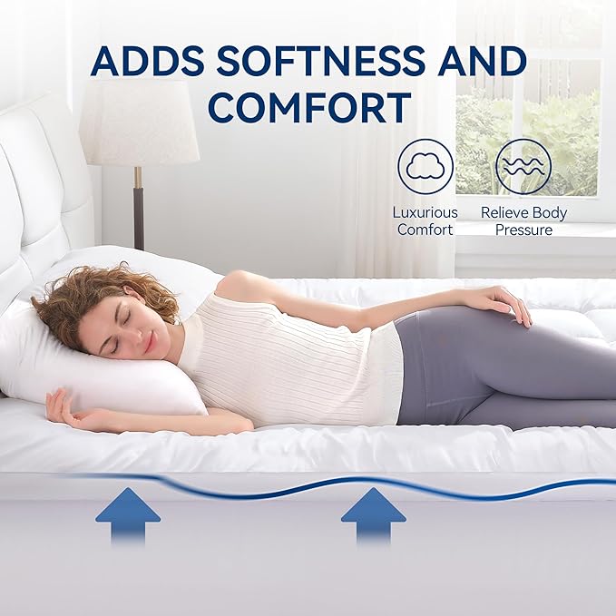 BDEUS Dual Layer 5 Inch Memory Foam Mattress Topper California King Size - Image 3