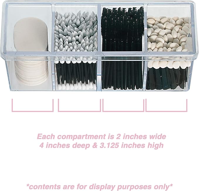 4-Compartment Makeup Organizer and Storage: Transparent Multi-Functional - Image 3